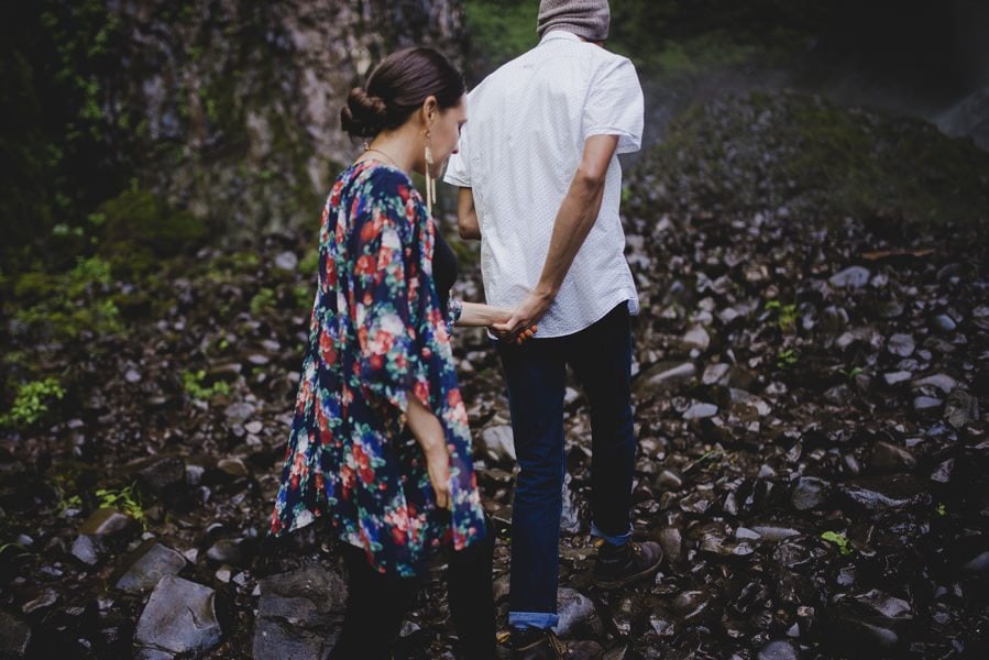 An engagement session at Latourell Falls in the Columbia River Gorge.