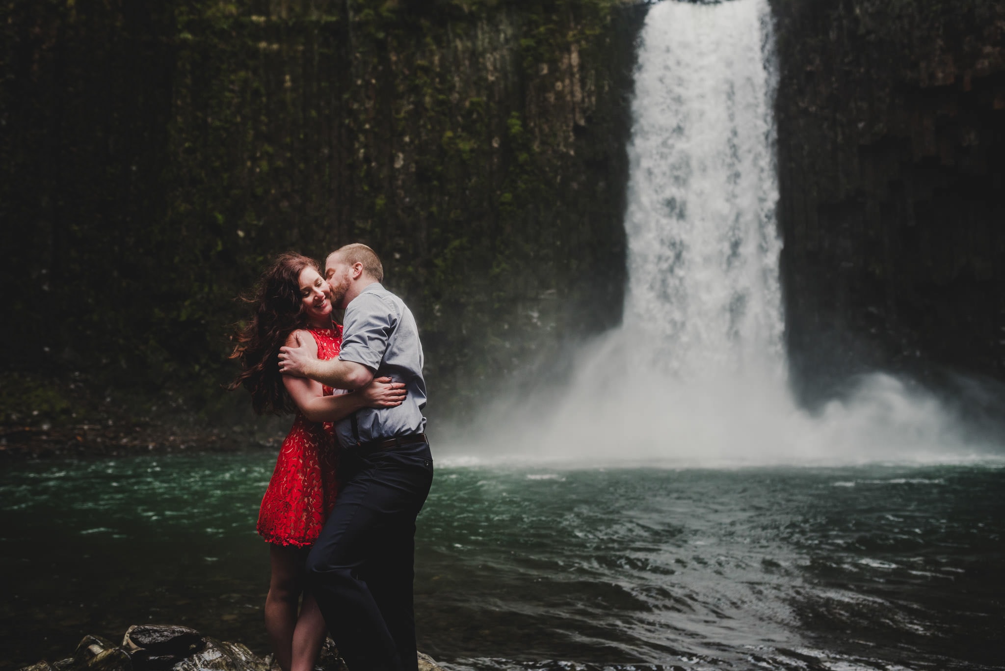 Abiqua Falls Waterfall Engagement Session Photography 057