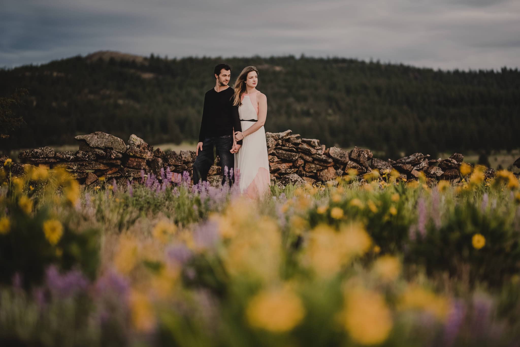 wild flower engagement session photographer 001