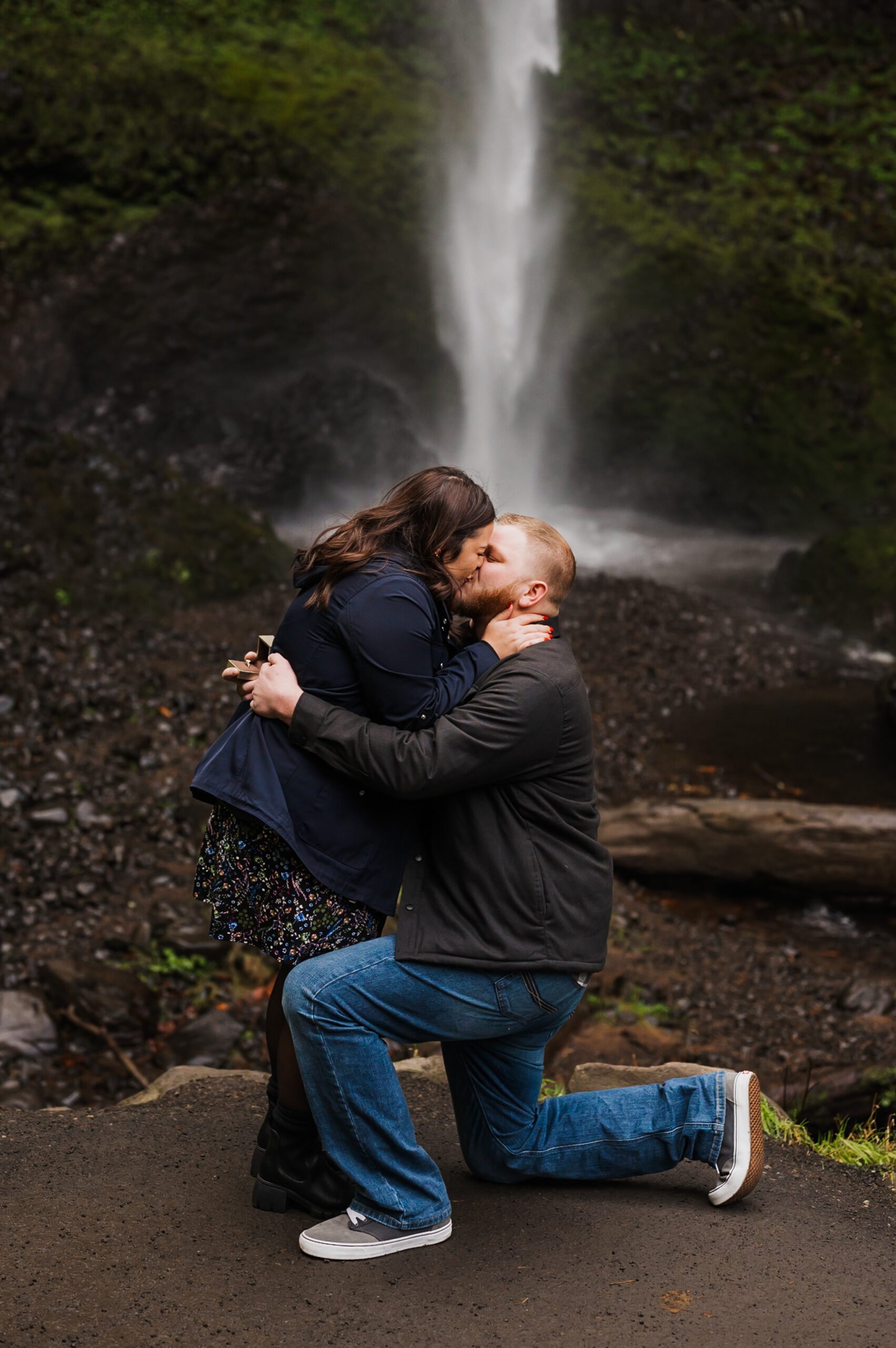 Latourell Falls Surprise Proposal Photography Photography