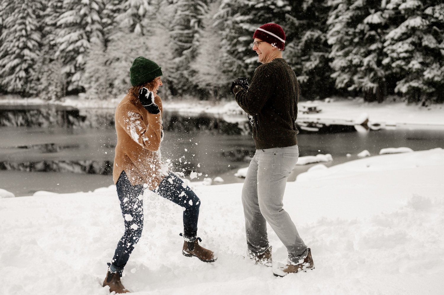 Elopement Activity Ideas Snowball Fight